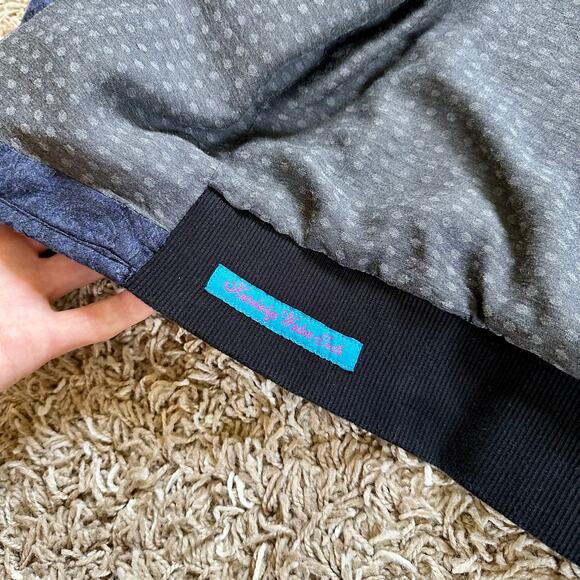 Rare Robert Graham Floral Navy / Black Light Jacket Flowers Zip Men’s Size M - Picture 6 of 16